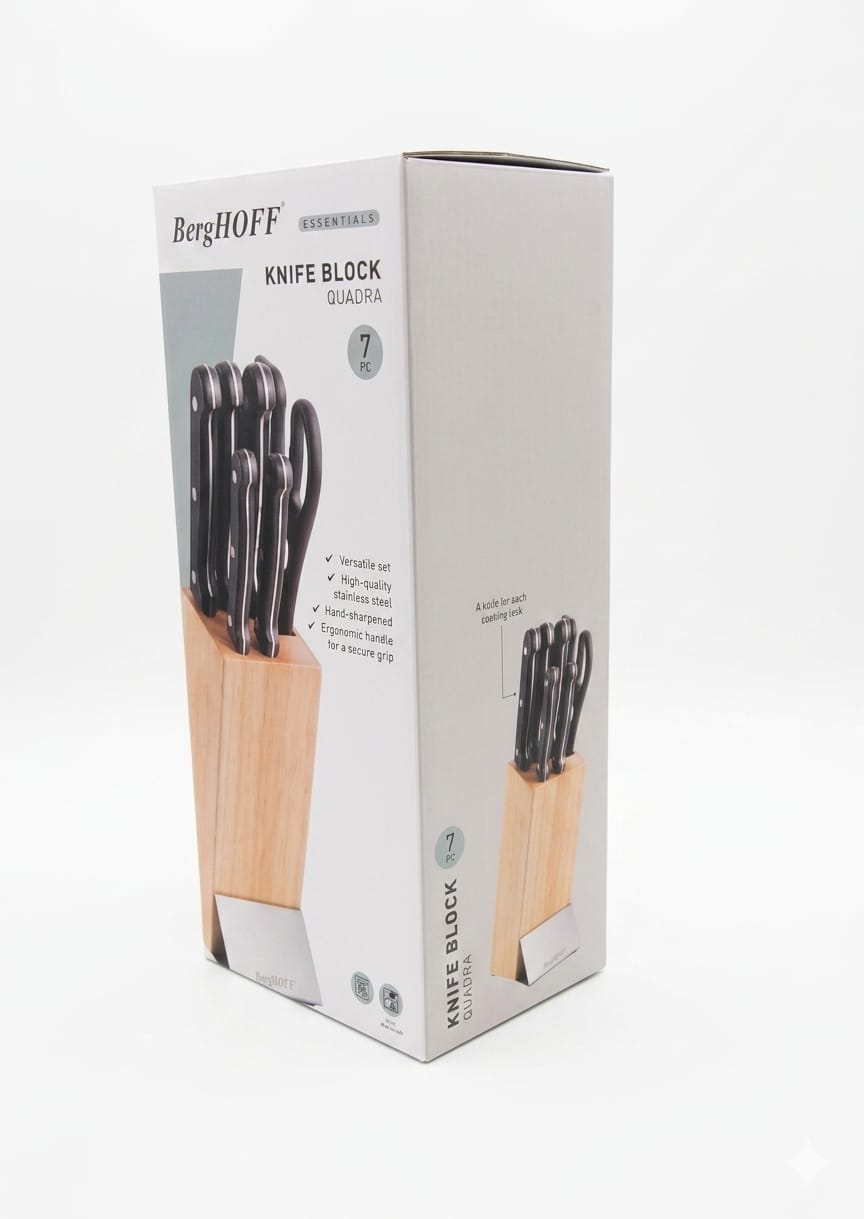 Set 6 piese +suport din lemn, Quadra Berghoff