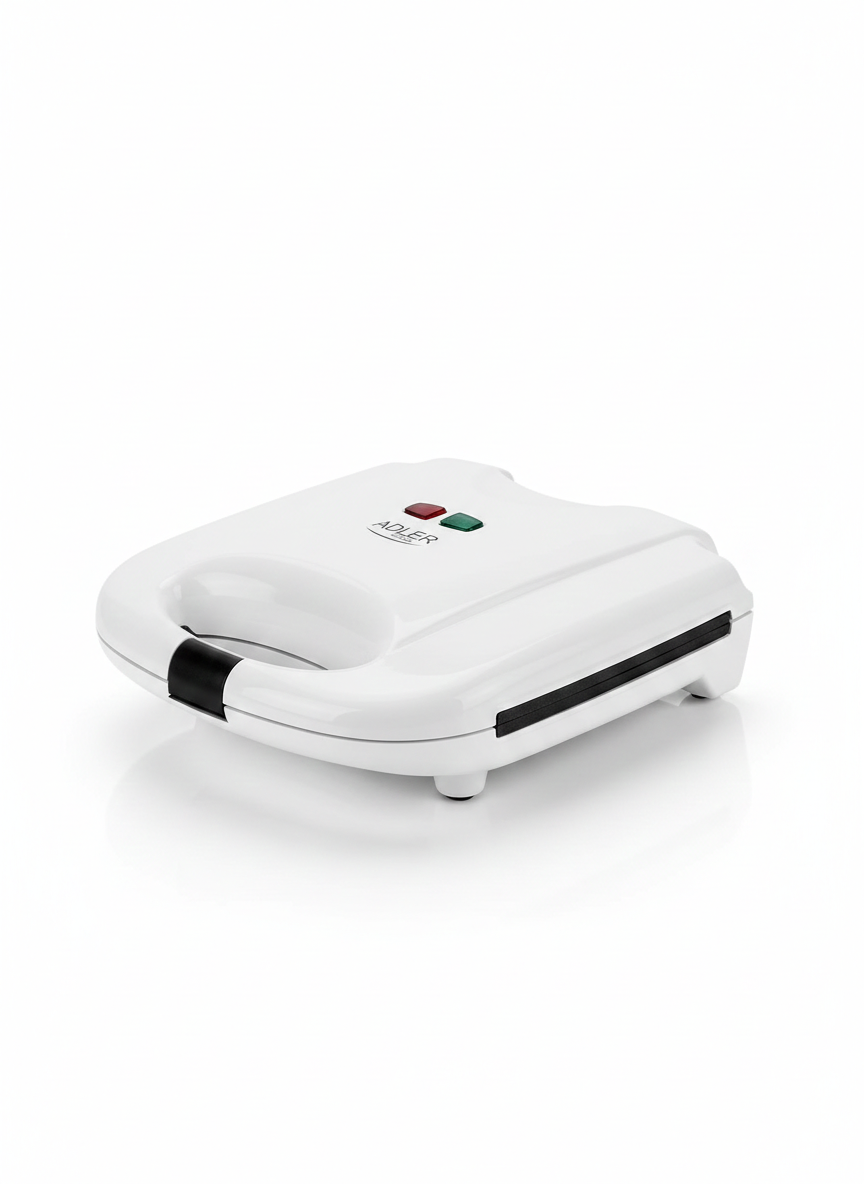 Aparat pentru vafe Adler AD311, 700W, Placi antiaderente, Indicator luminos, Alb