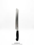 Cutit din inox cu lama zimtata pentru paine, profesional, 20 cm, maner ergonomic, Acnelli