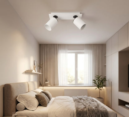 Plafoniera metal cu 2 becuri reglabile Grunding