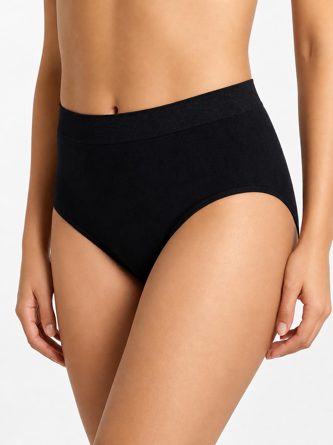 Set 2 chiloti modelatori talie inalta, Kruidvat Seamless Maxi, negru