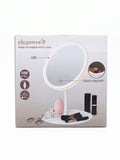 Oglinda make-up cu iluminare led Eleganza, control touch, 3 moduri de lumina, unghi reglabil, acumulator reincarcabil usb 1.200 mAh, alba