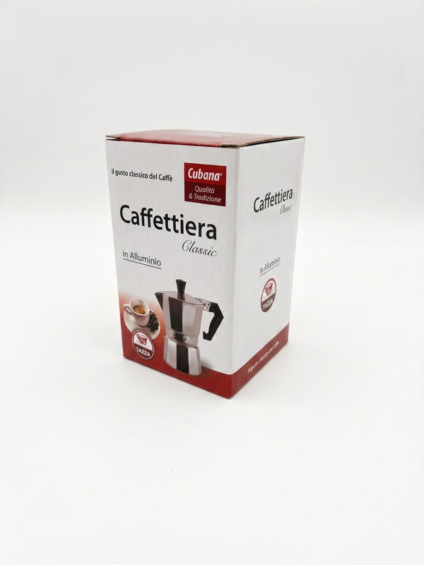 Cafetiera espresso moka din aluminiu Cubana Classic, 1 ceasca, argintiu