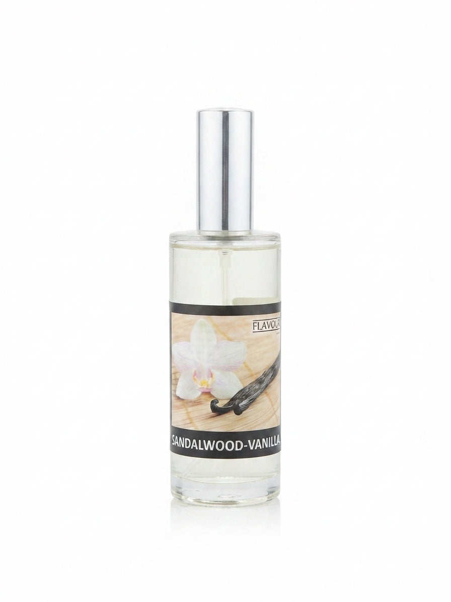 Spray odorizant de camera Flavour sandalwood-vanilla 100 ml, parfum lemnos de lemn de santal si vanilie, Gala-Kerzen