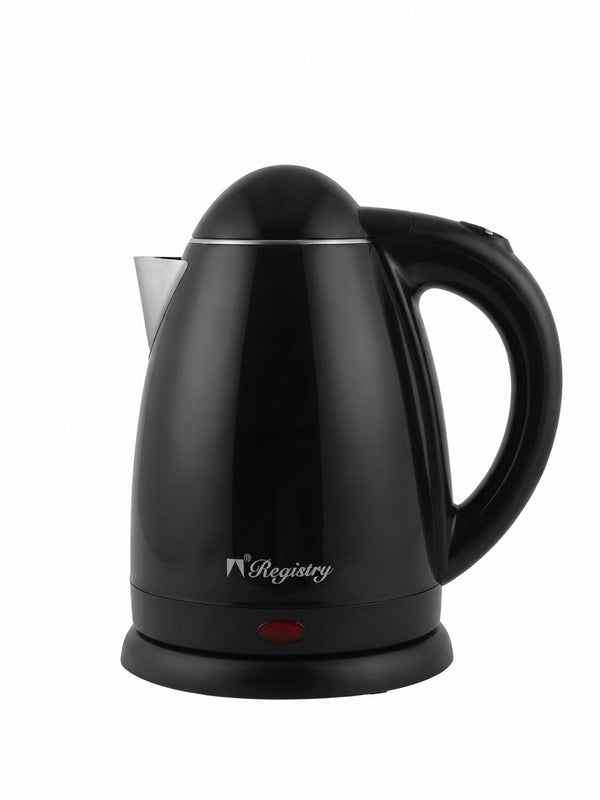 Fierbator electric de apa 0.8L, inox, lucios, Registry, negru
