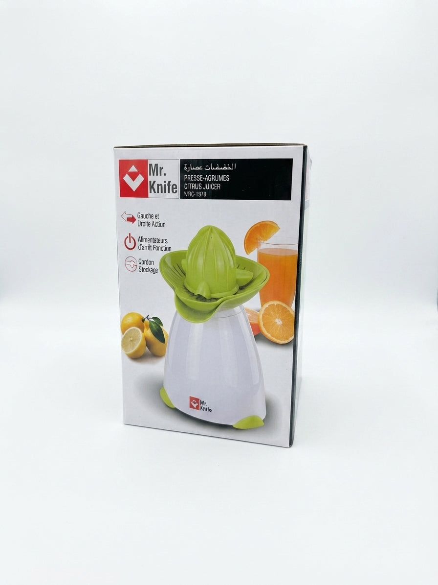 Storcator de citrice electric Mr. Knife, 25 W, actiune stanga-dreapta, alb/verde