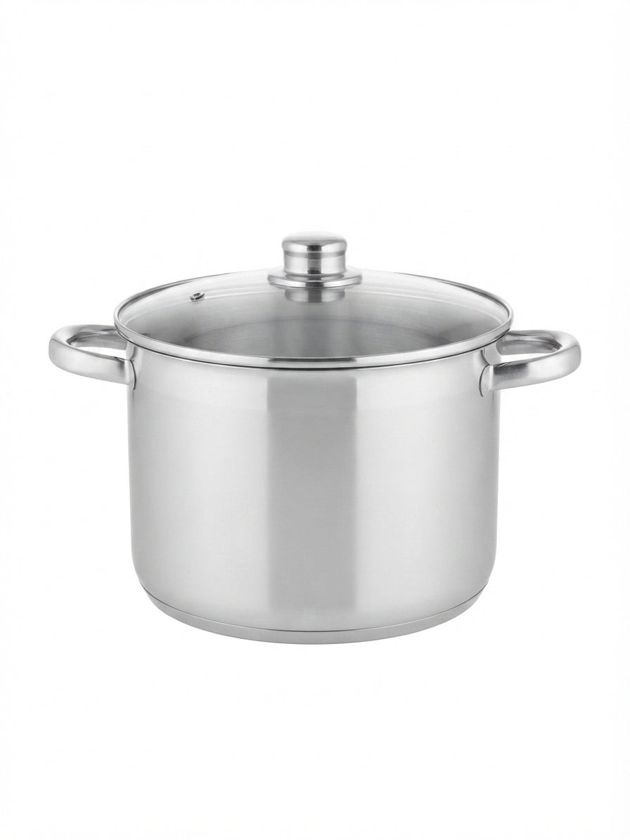 Oala inox premium 9 litri – ideala pentru supe și gatire intensiva (compatibila inductie)