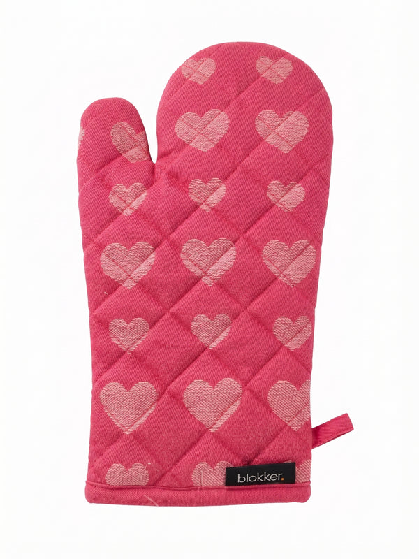 Manusa de bucatarie din bumbac organic cu inimi, 19.5 x 28 cm, model Hartjes