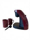 Set cafetiera/expressor compact cu 2 cani si lingurita