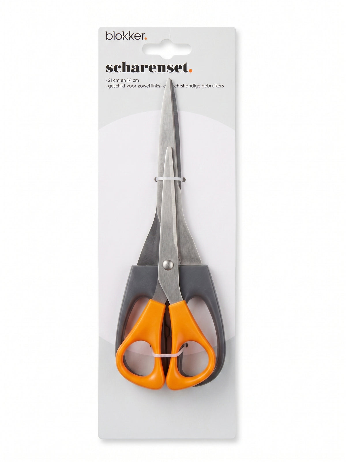 Set 2 foarfeci universale blokker, 21 cm si 14 cm, lame otel inoxidabil, maner ergonomic, ambidextre
