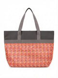 Geanta frigorifica tip cos picnic, design imprimeu rachita cu compartiment izoterm si manere