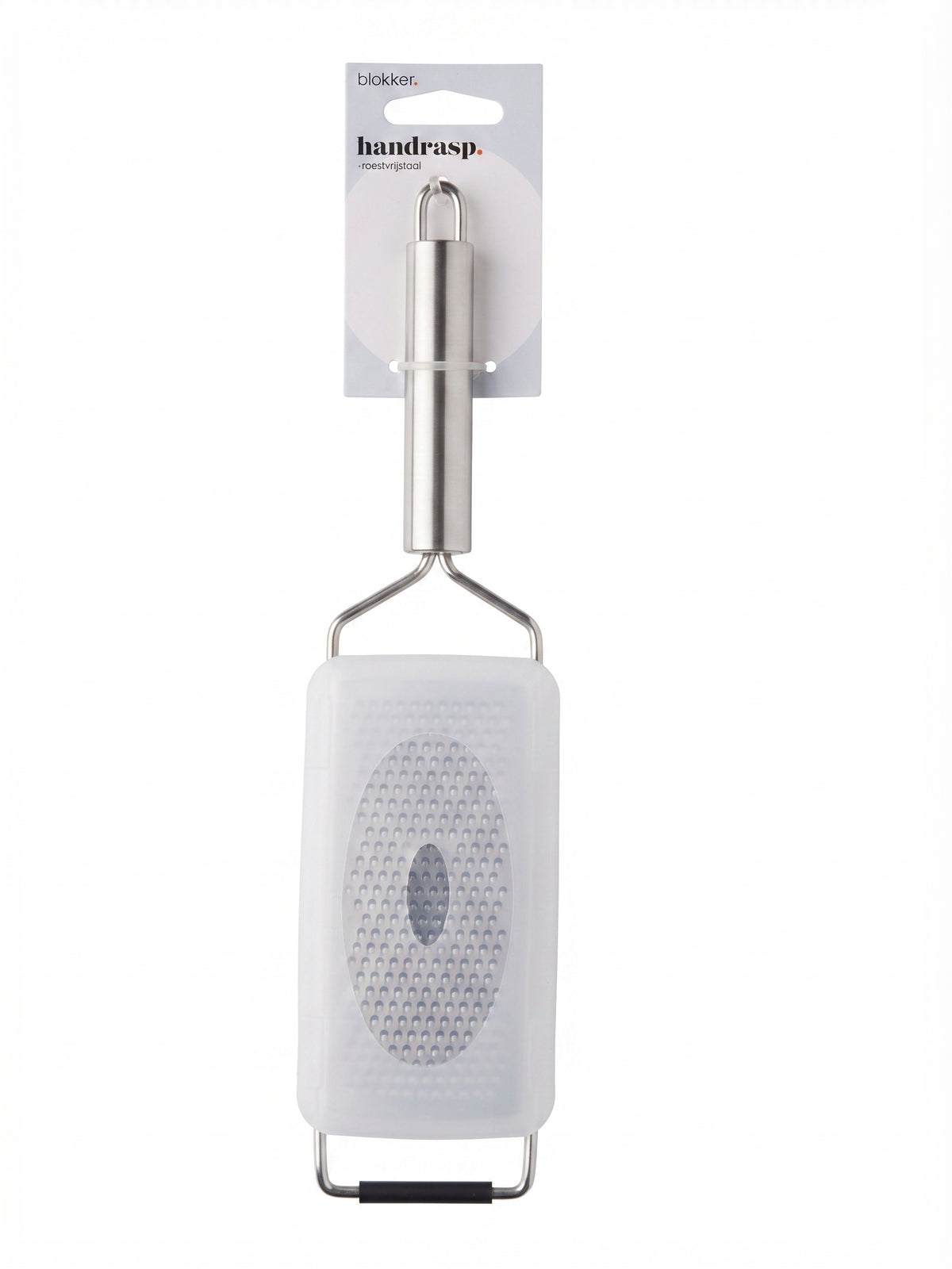 Razatoare manuala de mana Blokker, inox, cu capac de protectie si maner ergonomic, razatoare pentru branzeturi, legume si citrice