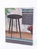 Masuta cafea rotunda din metal ambiance, 40 x 49 cm, stil minimalist, gri antracit