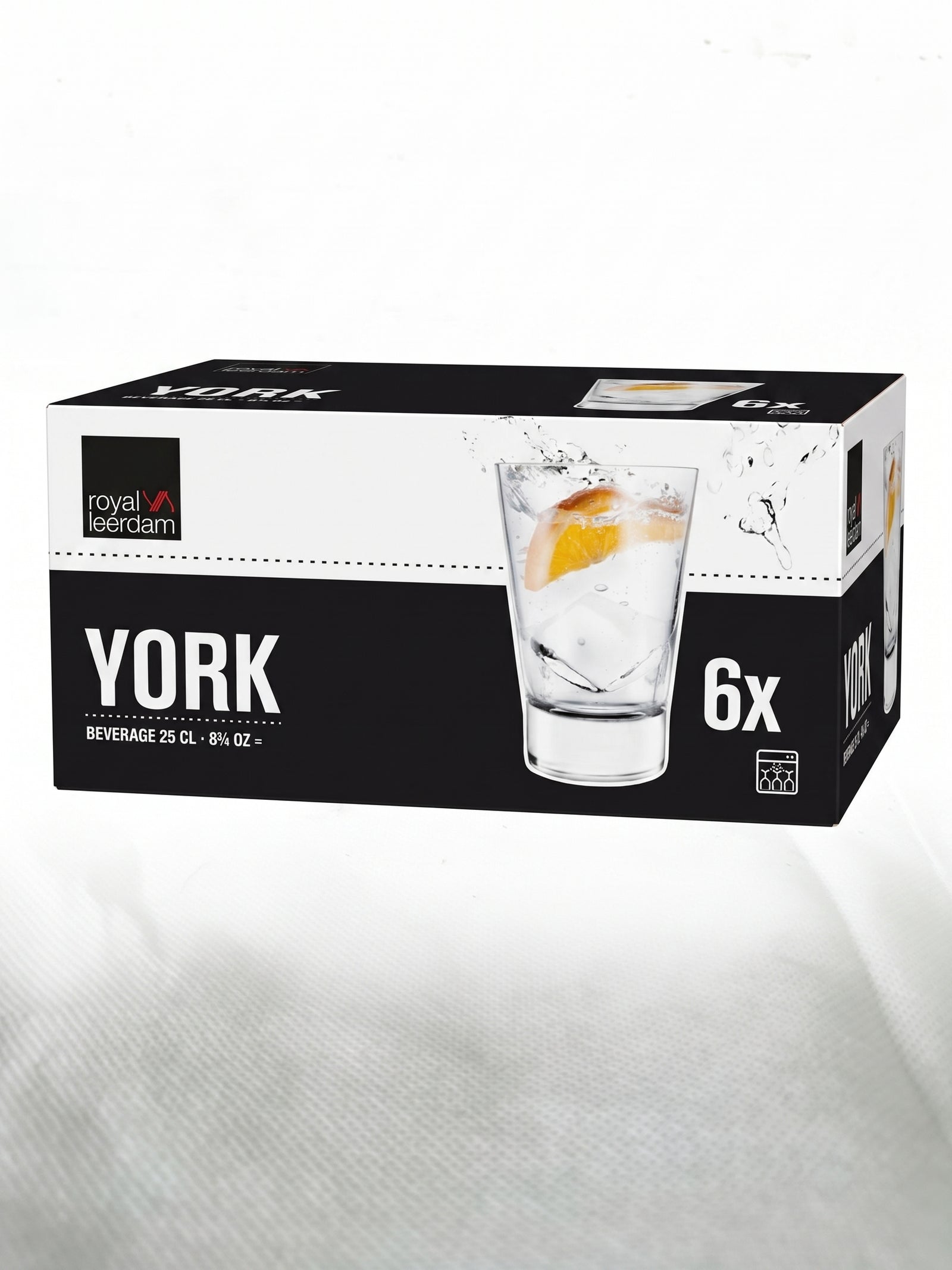 Set 6 pahare apa si racoritoare Royal Leerdam York 250 ml din sticla transparenta