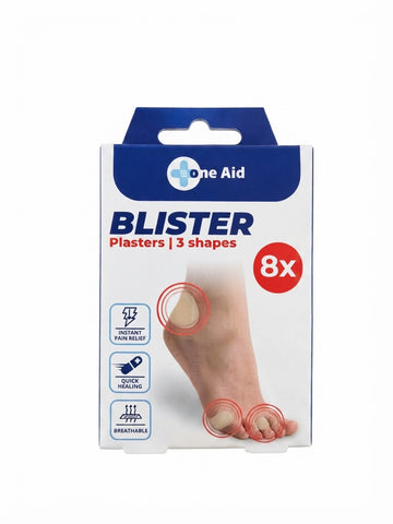 Plasturi hidrocoloizi pentru bataturi si basici One Aid Blister, impermeabili si respirabili, 3 forme, 8 bucati