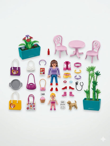 Set playmobil 70593 city life fashion store - jucarie interactiva cu 60 accesorii si figurine