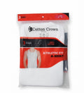 Set 3 maiouri barbati "Cotton Crown" - alb, 100% bumbac, croiala Athletic Fit