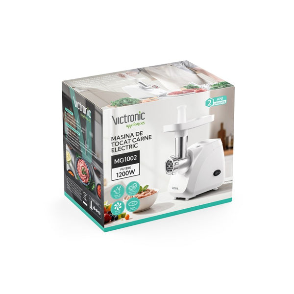 Masina electrica pentru tocat carne, 1.200 W, functie reverse, Victronic