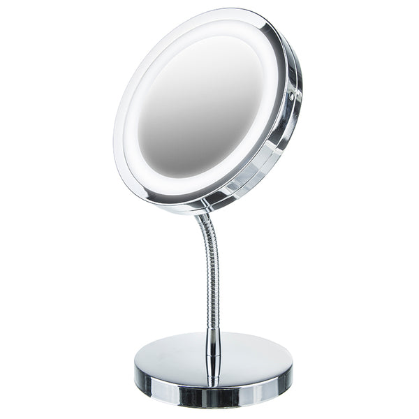 Oglinda de machiaj cu LED marire 3x, diametru 15 cm, Adler