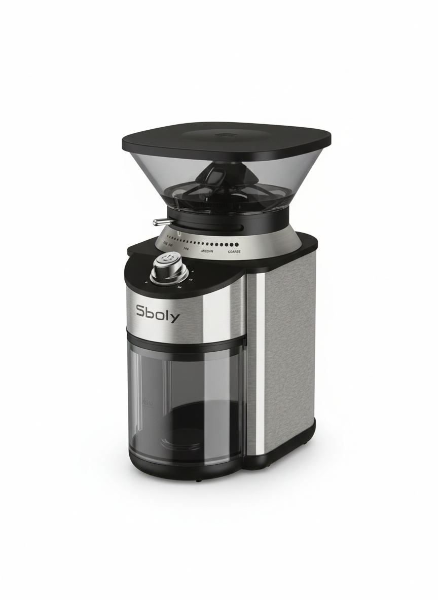 Rasnita de cafea automata Sboly, SYCG - 801D, Inox