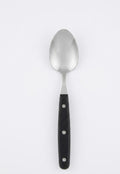 Lingura de masa Nirosta Oslo, Fackelmann – design german, maner negru ergonomic, otel inoxidabil premium