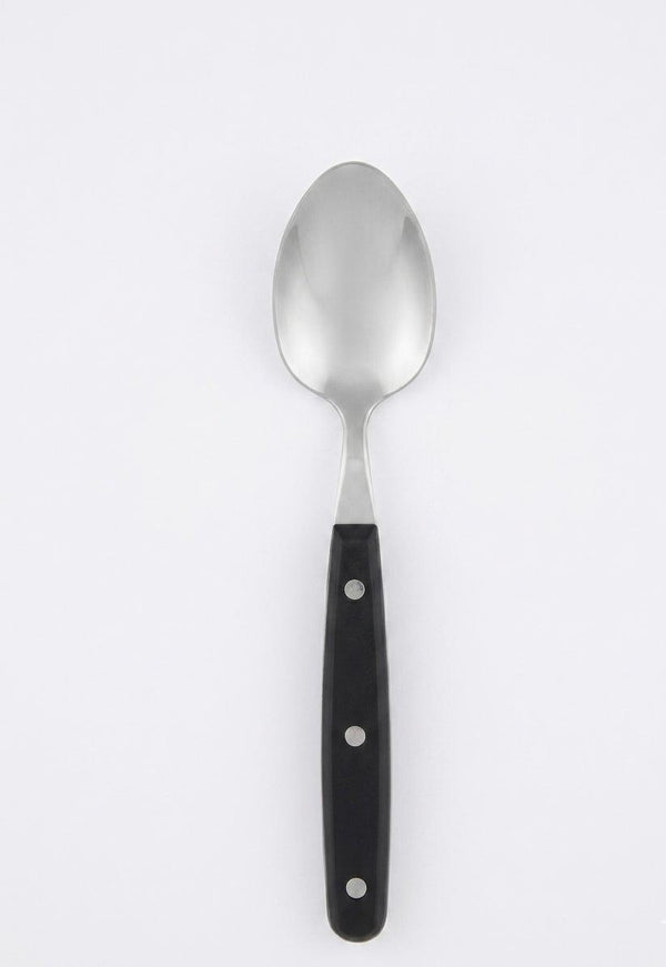 Lingura de masa Nirosta Oslo, Fackelmann – design german, maner negru ergonomic, otel inoxidabil premium