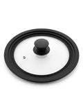 Capac din sticlă cu margine din silicon, diametru 24/26/28 cm, Alpina