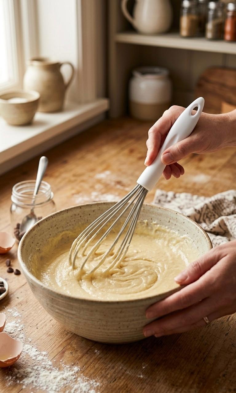 Tel de bucatarie din silicon alb cu maner ergonomic, 25 cm – rezistent la caldura si antiaderent