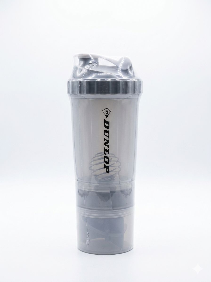 Bidon Shaker 3 in 1 pentru fitness, Dunlop 500 ml