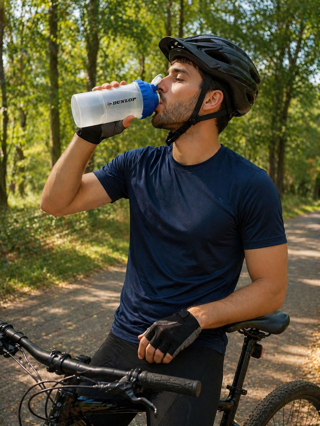Bidon Shaker 3 in 1 pentru fitness, Dunlop 500 ml
