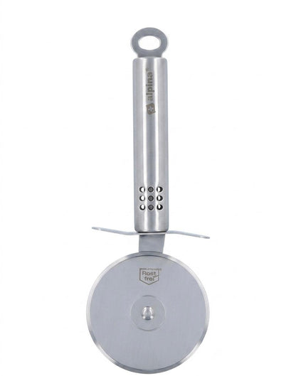 Taietor (cutit) pizza Alpina, oțel inoxidabil premium, 22 cm, mâner ergonomic cu protecție