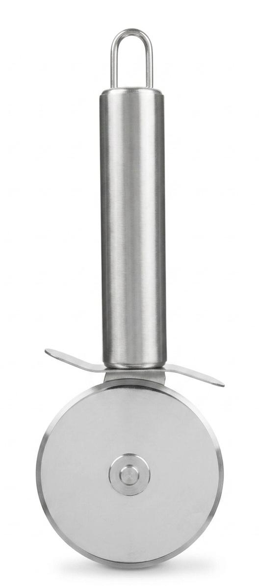 Taietor (cutit) de pizza profesional Blokker din inox – rulou pentru feliere rapida, maner ergonomic, argintiu