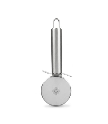 Taietor (cutit) de pizza profesional Blokker din inox – rulou pentru feliere rapida, maner ergonomic, argintiu