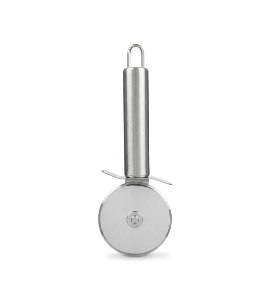 Taietor (cutit) de pizza profesional Blokker din inox – rulou pentru feliere rapida, maner ergonomic, argintiu