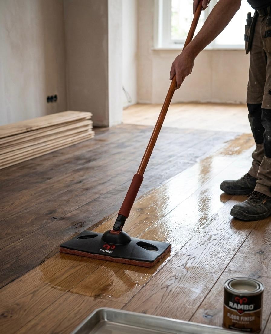 Aplicator Rambo pentru lac si ulei parchet – instrument profesional pentru protectia pardoselii