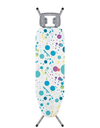Masa de calcat Vileda star, design ergonomic cu husa bumbac, suport fier de calcat, multicolor