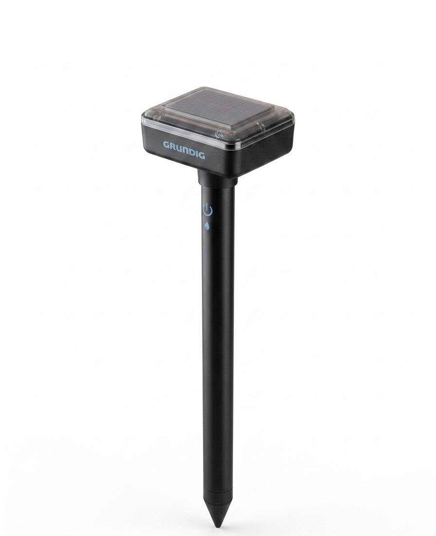 Aparat solar anti-furnici Grundig – repelent cu ultrasunete si vibratii pentru gradina, 37 cm