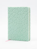Agenda - carnet de note papermnt, coperta textila plusata cu inimi, pagini liniate dictando 80 gsm, verde menta