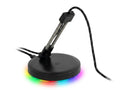 Suport cablu mouse gaming (mouse bungee) battletron, iluminare RGB LED, 7 moduri lumina, anti-alunecare, negru