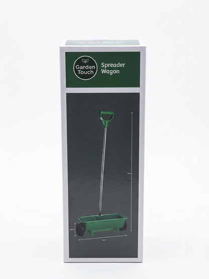 Dispozitiv manual pentru imprastiat gazon, ingrasamant si sare Garden Touch, 4.4 litri, cu roti si maner ergonomic