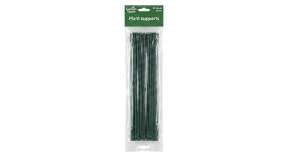 Set 50 suporturi pentru plante din metal plastificat, verzi, inaltime 40 cm – araci gradina si flori