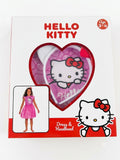 Costum Hello Kitty rochita cu bentita pentru fetite 3-4 ani, roz cu sclipici