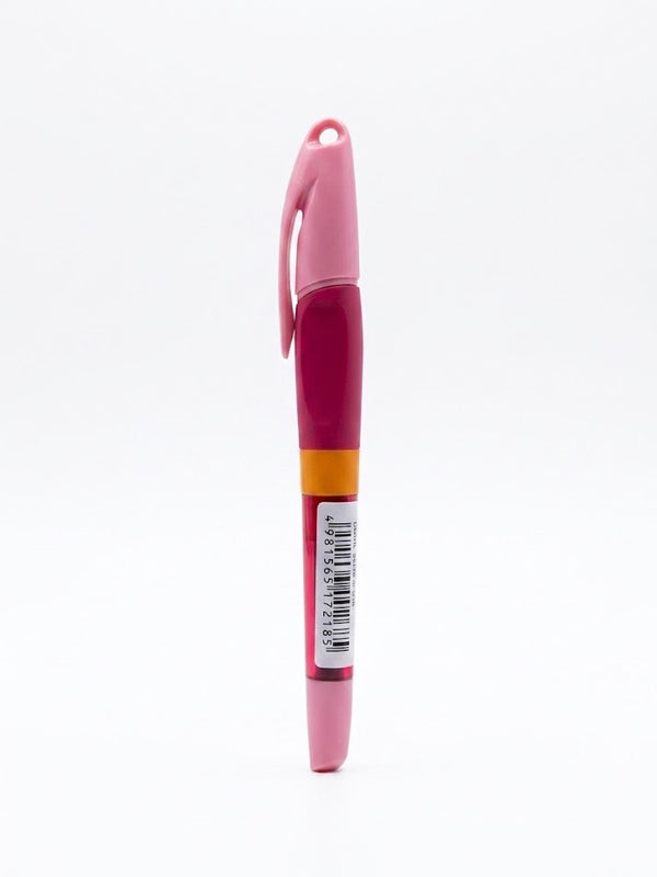 Stilou scolar Keyroad KR971259, penita cu varf iridium, grip ergonomic cauciucat, clips de prindere, roz/portocaliu