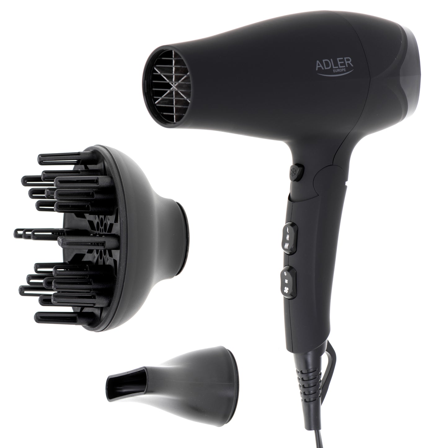 Uscator de par cu difuzor, 2100 W, maner pliabil, Adler