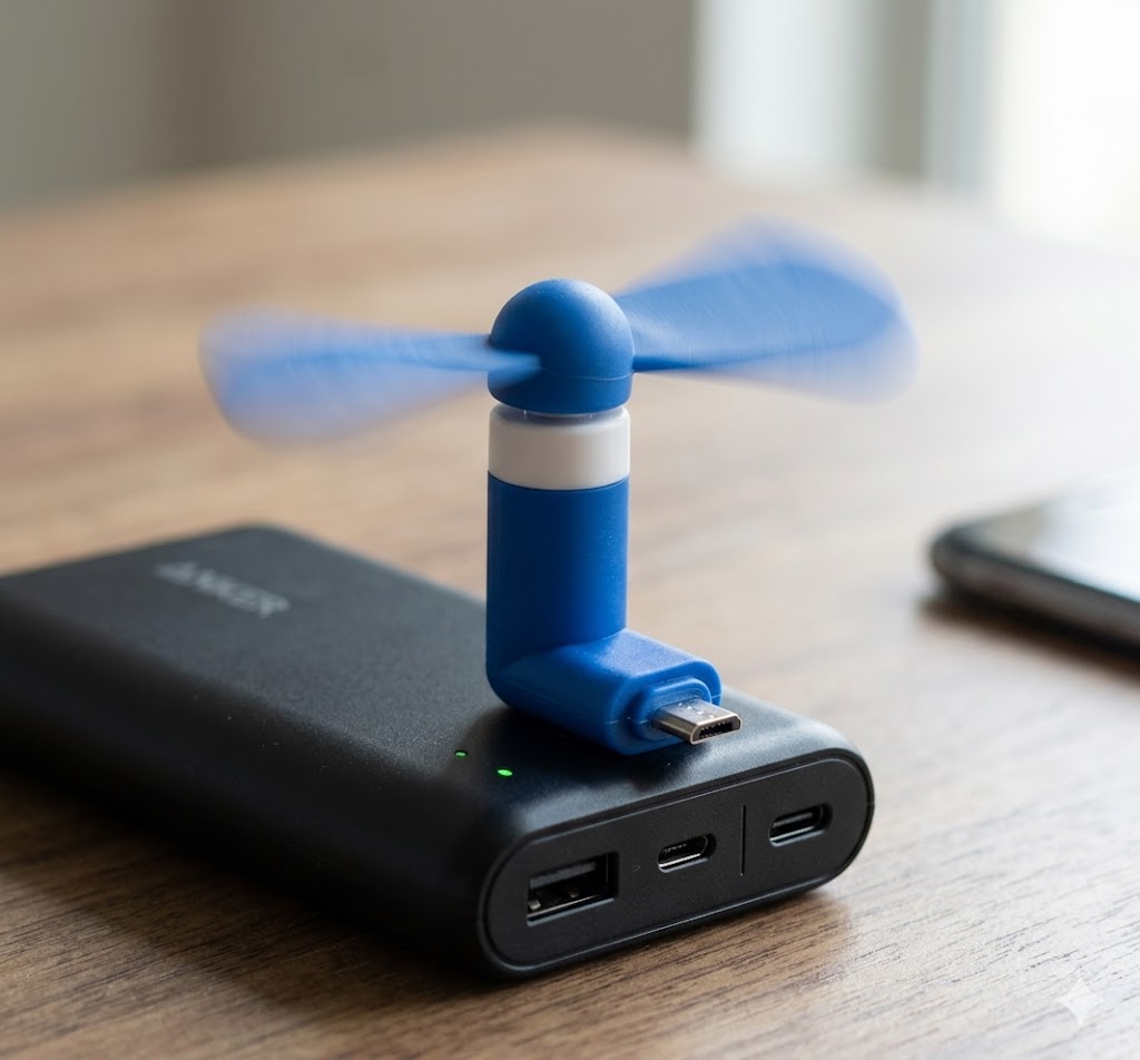 Mini ventilator pentru telefon, PF Concept, mini USB si USB-C