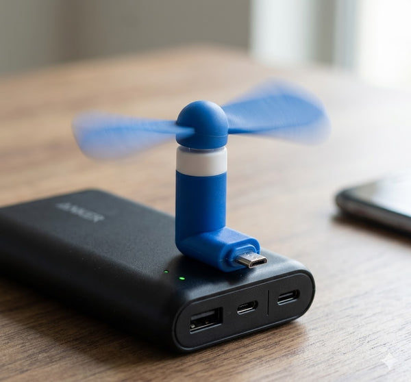 Mini ventilator pentru telefon, PF Concept, mini USB si USB-C
