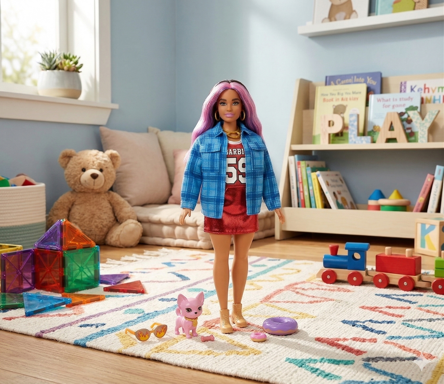 Papusa Barbie Extra Style - Jacheta sport, Mattel