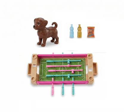 Set de joaca Barbie - Masa de fotbal cu accesorii