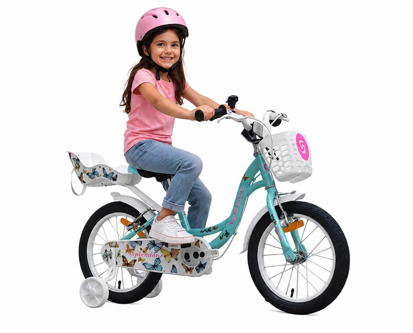 Bicicleta 18“, pentru copii cu varsta intre 5 - 8 ani, inaltime 115 - 130 cm, Splendor BIC18
