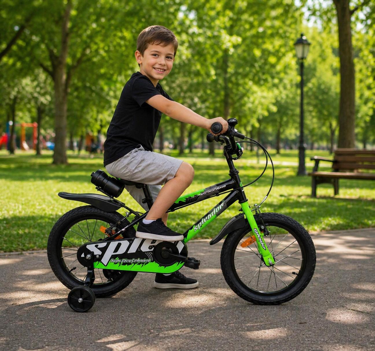 Bicicleta 20“ pentru copii cu varsta intre 6 - 9 ani, inaltime 120 - 135 cm, Splendor BIC20 (albastru, verde, mov, roz, turcoaz, gri)